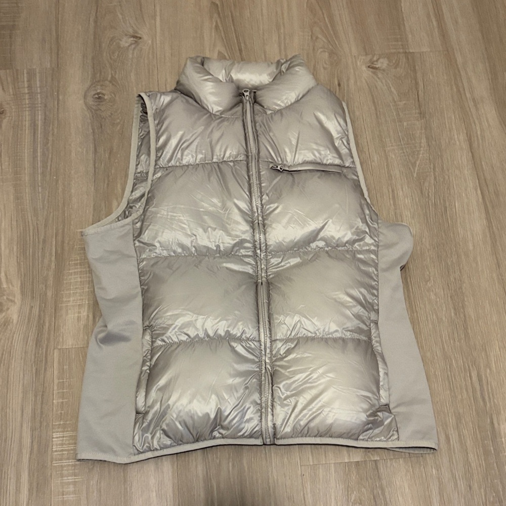 Fabletics Grey Quilted Puffer Vest